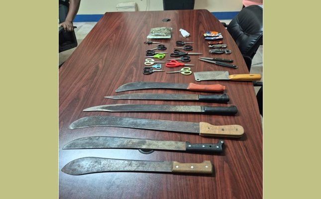 Machete, ski masks, scissors among weapons seized during safe exercise during J’ouvert morning