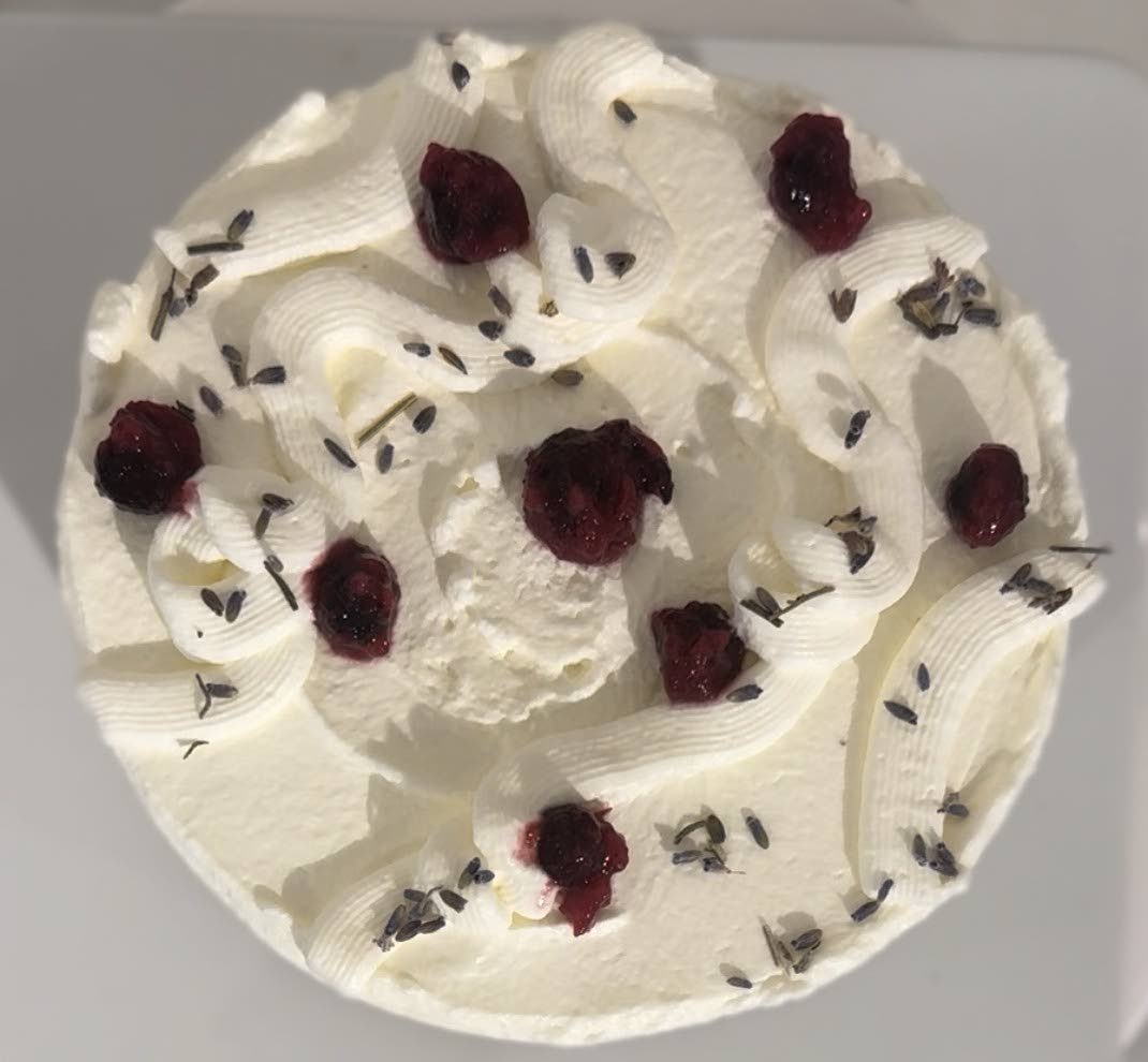 Orange mixed-berry chantilly cake