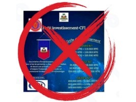 ALERT : CFI warns the public about a scam