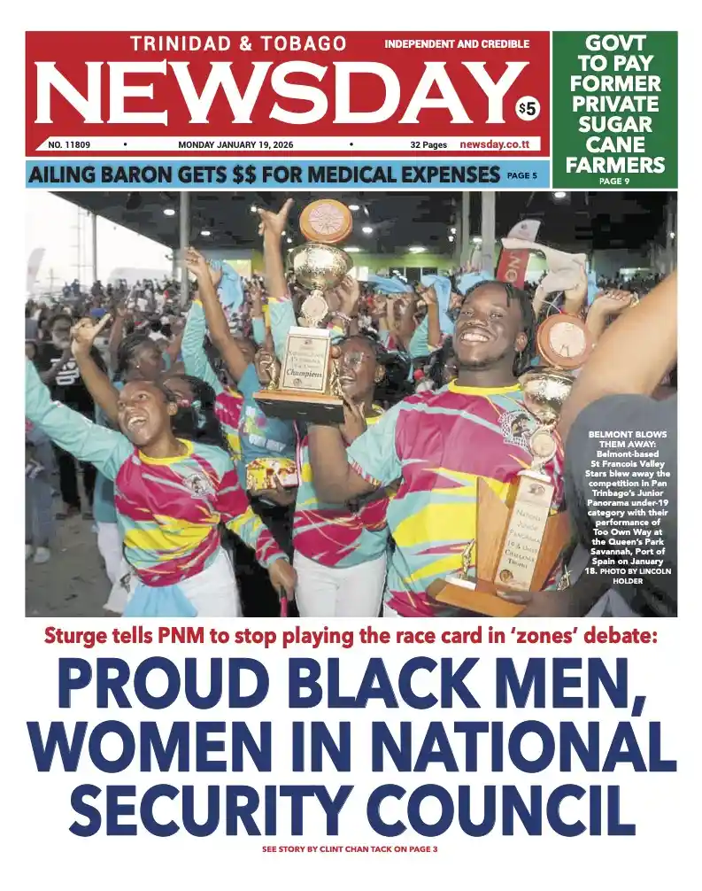 Trinidad and Tobago Newsday – Monday January 19th 2026