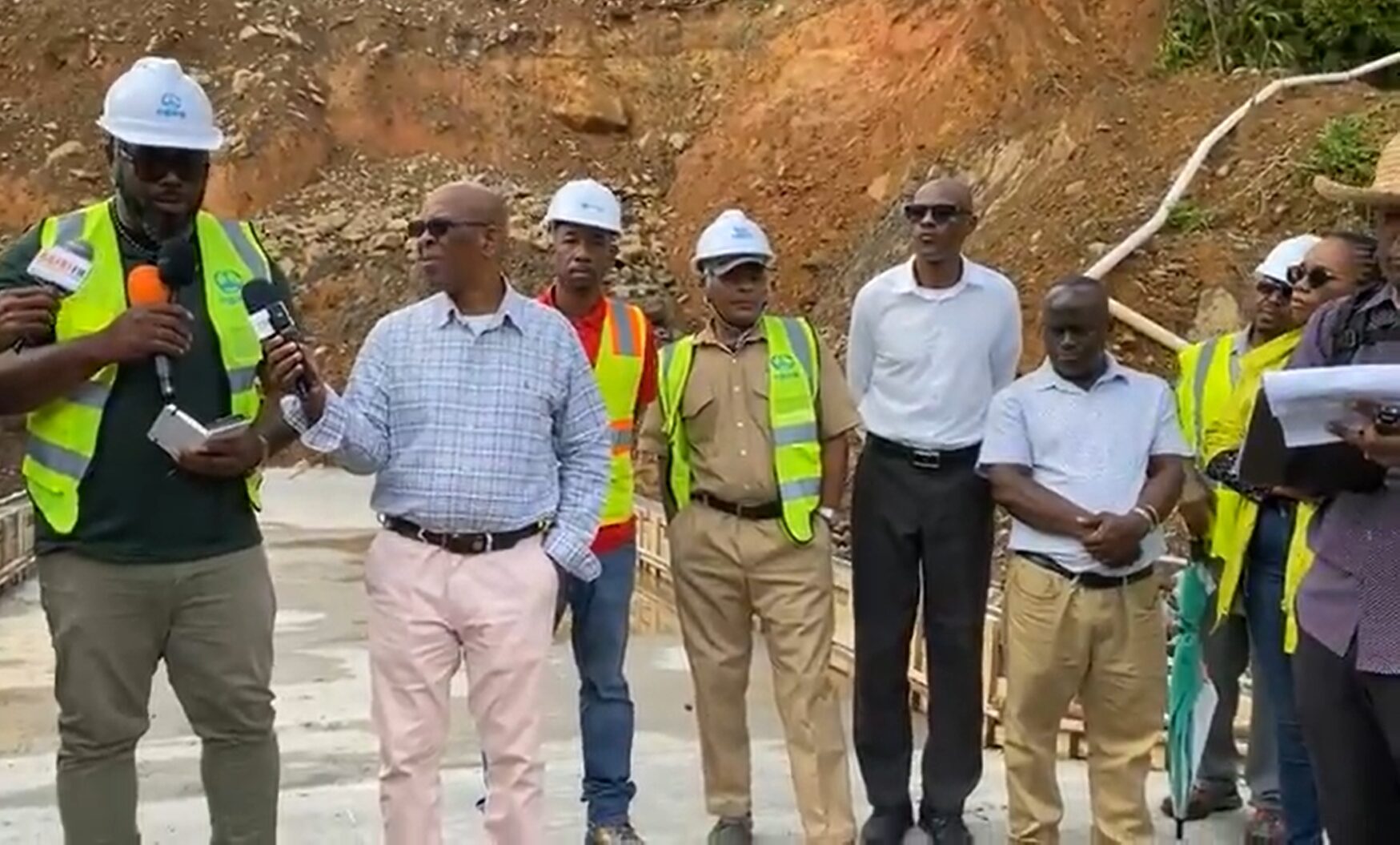 LIVE: Government delegation visits Deux Branche quarry site