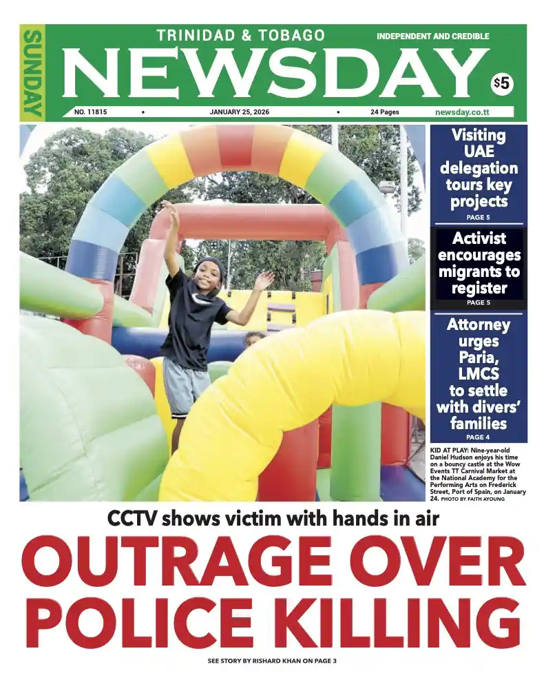 Trinidad and Tobago Newsday – Sunday January 25th 2026