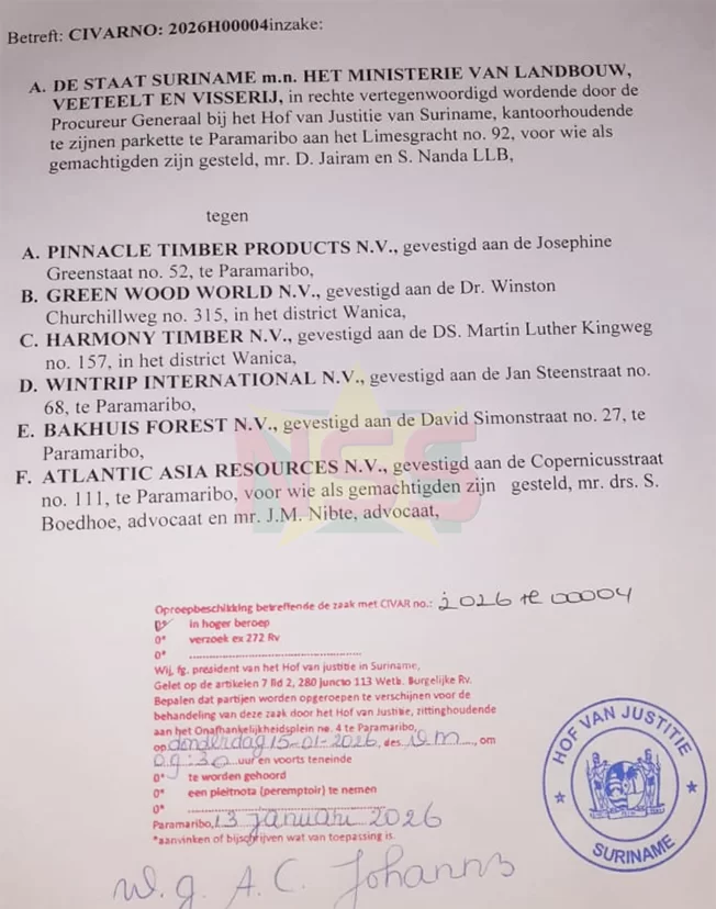 Dossier houtexport 10: Hoger beroep donderdag bij Hof van Justitie