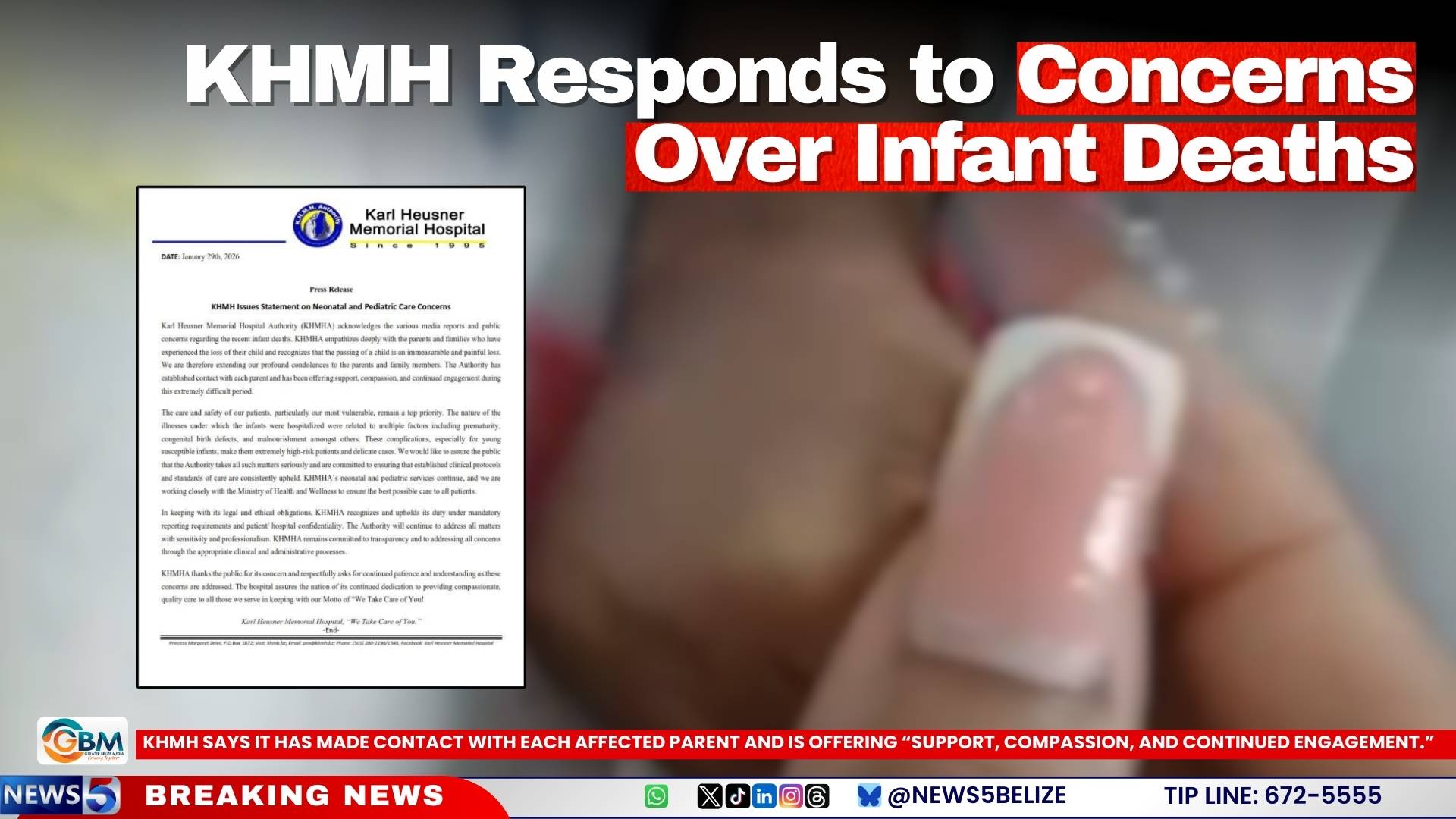 KHMH Responds to Concerns Over Infant Deaths