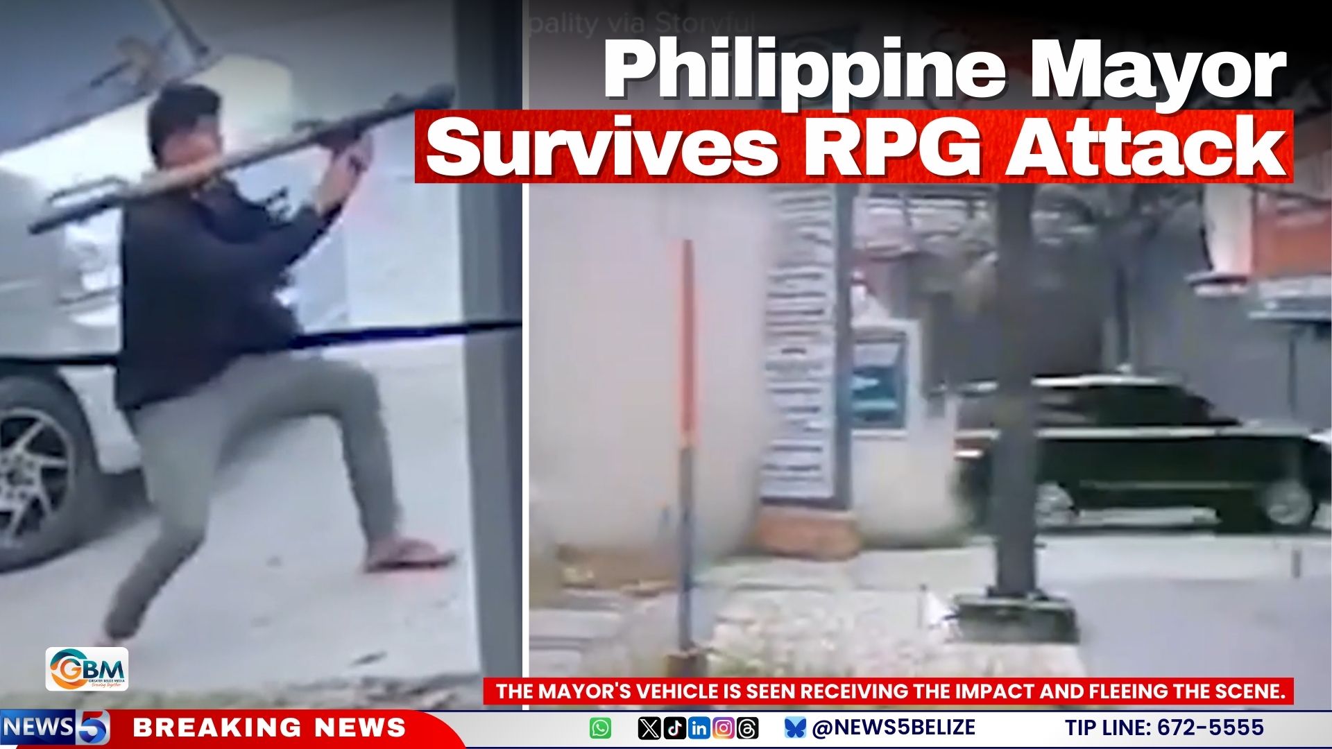 Philippine Mayor Survives RPG Attack