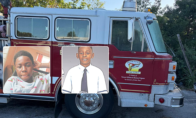 Fire truck donation honours two North Abaco boys