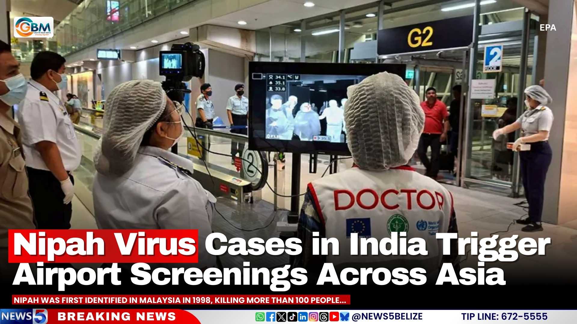 Nipah Virus Cases in India Trigger Airport Screenings Across Asia