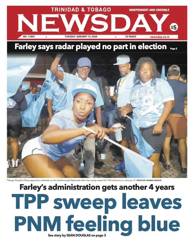 Trinidad and Tobago Newsday – Tuesday January 13th 2026
