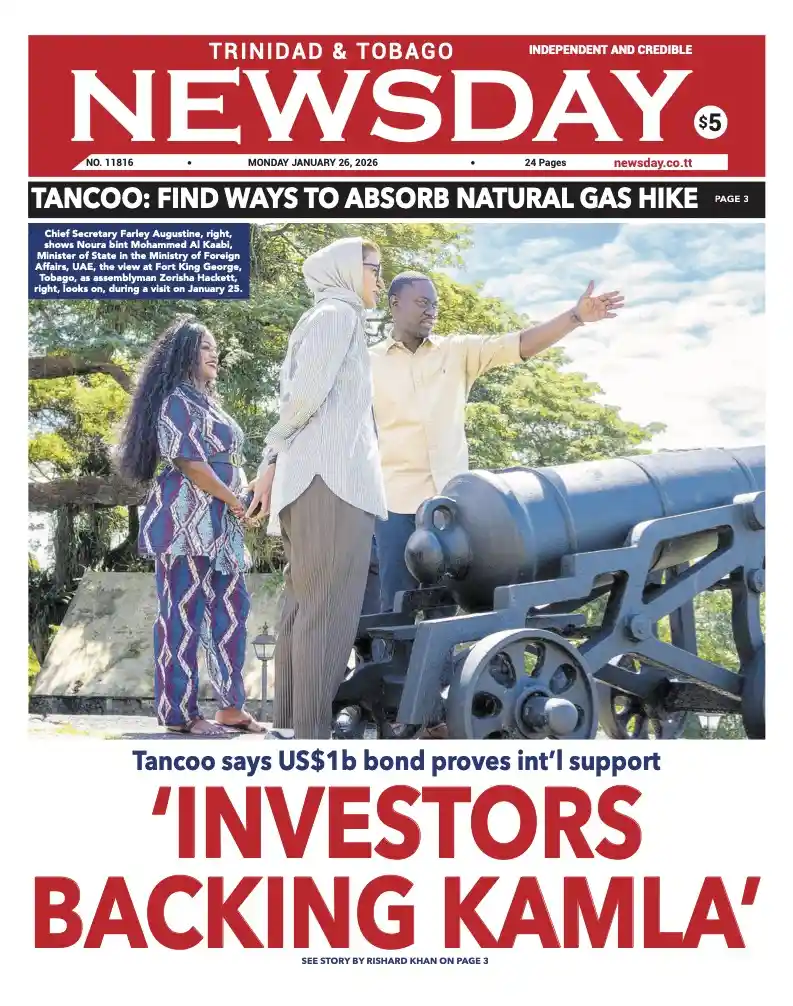 Trinidad and Tobago Newsday – Monday January 26th 2026