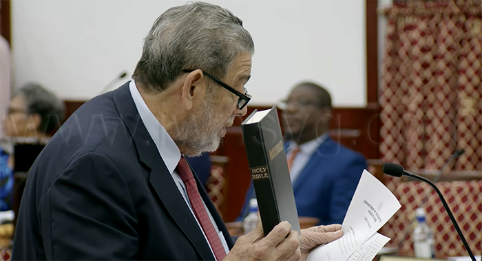 Gonsalves takes oaths as MP