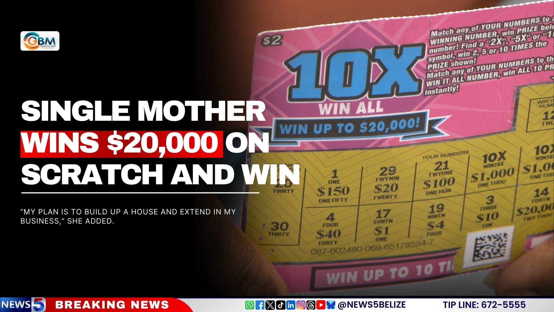 Single Mother Wins $20,000 on Scratch and Win