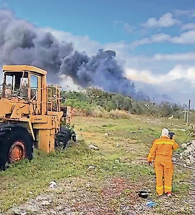 Abaco volunteers grapple with ‘recurring hazard’ as shanty demolition site and junkyards burn