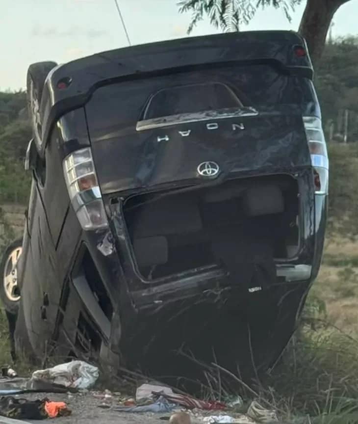 Van Overturns on Factory Road Near Parham Corner