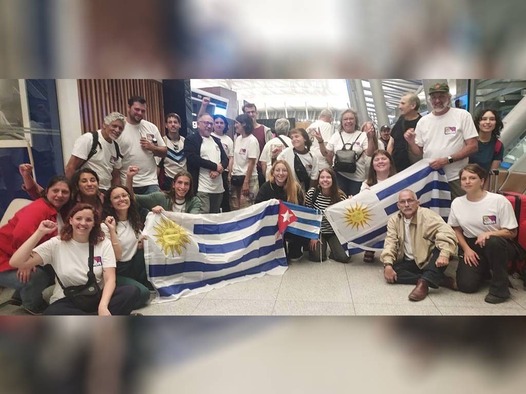 The Uruguayan brigade “Fidel Castro” traveled to Cuba with aid