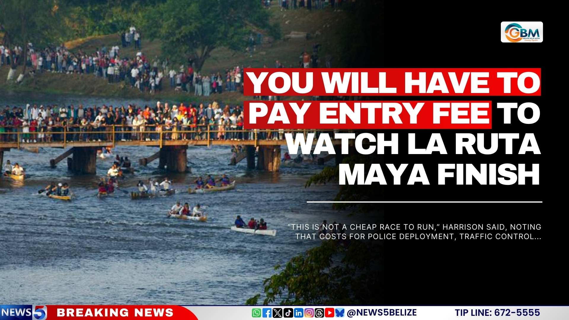 You Will Have to Pay Entry Fee to Watch La Ruta Maya Finish