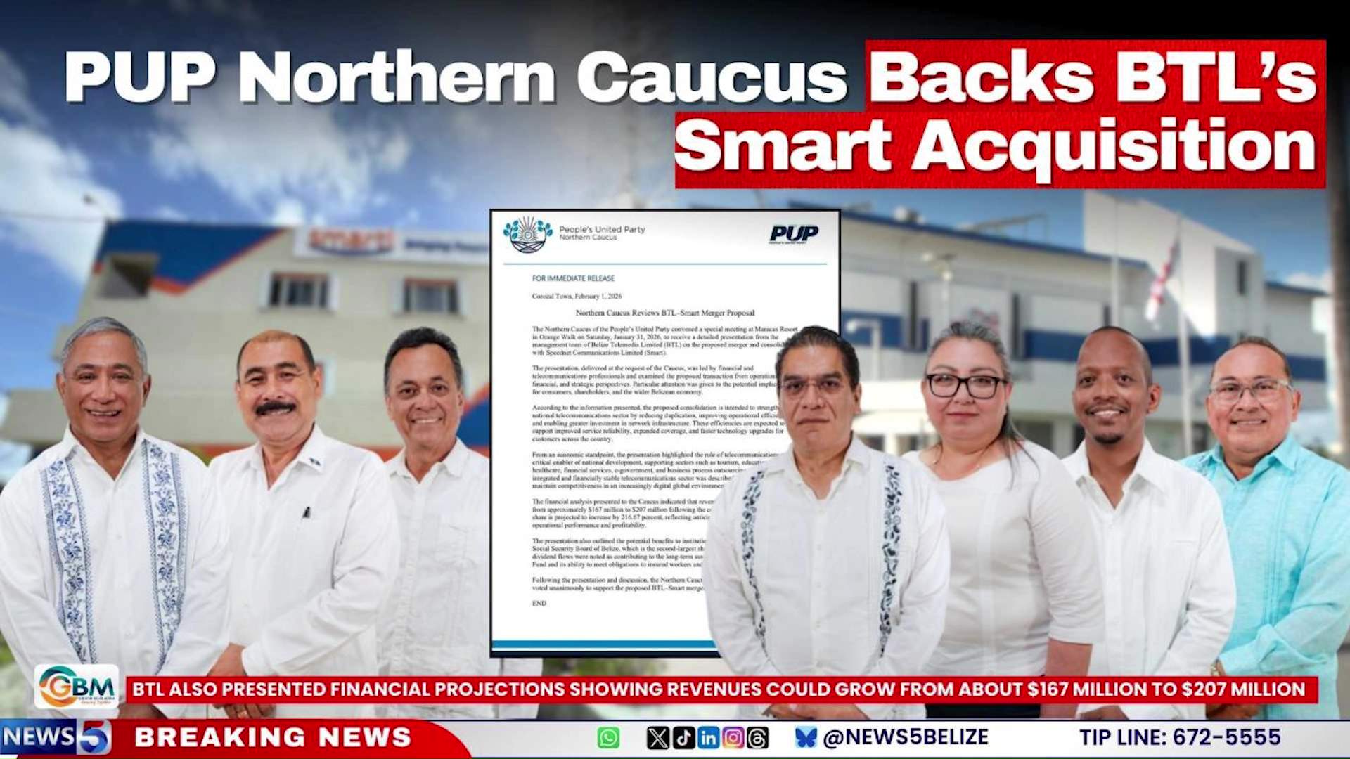 Espat Condemns Northern Caucus Endorsement of BTL Acquisition