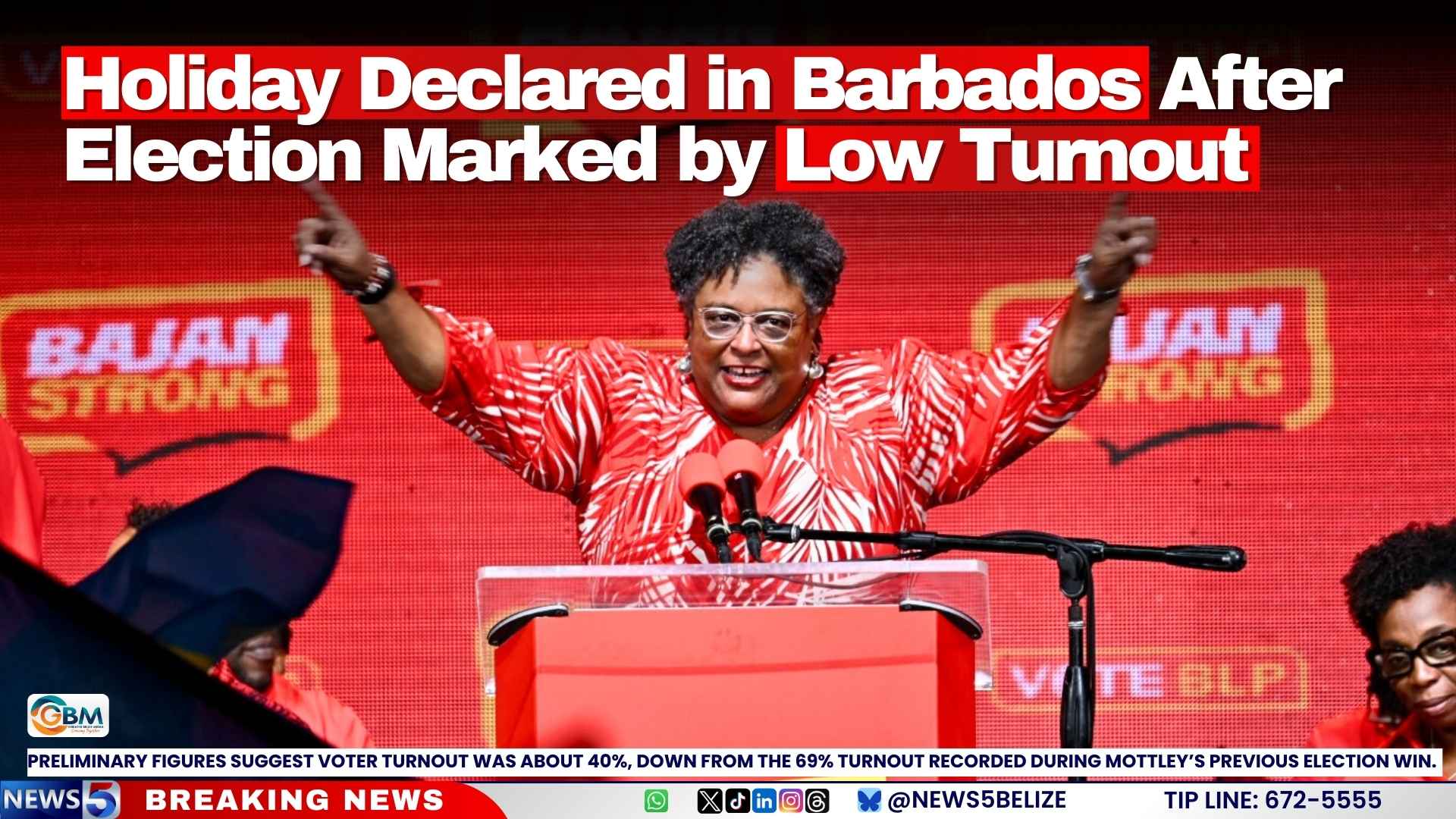 Holiday Declared in Barbados After Election Marked by Low Turnout