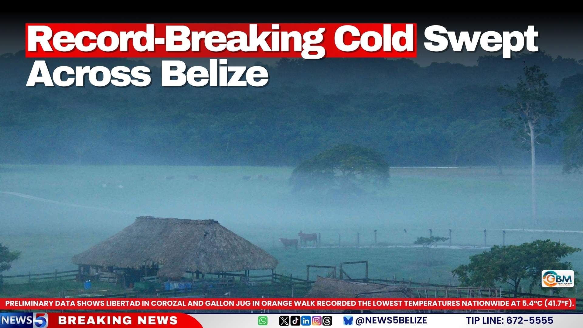 Record-Breaking Cold Swept Across Belize