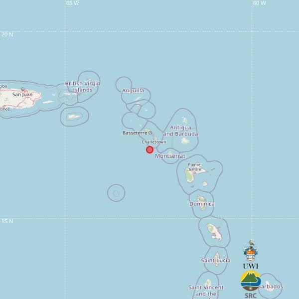 Magnitude 4.0 Earthquake Recorded North of the Leeward Islands