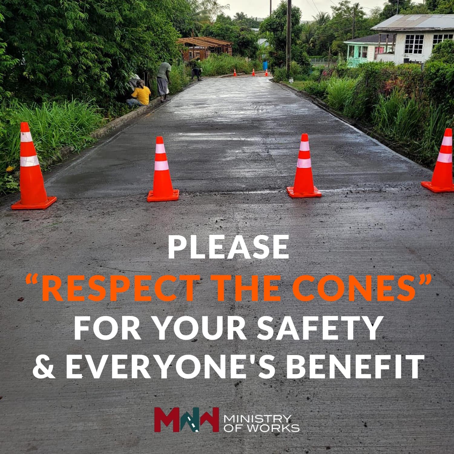 Public Works Urges Motorists to “Respect the Cones” as Road Upgrades Continue Across Antigua and Barbuda