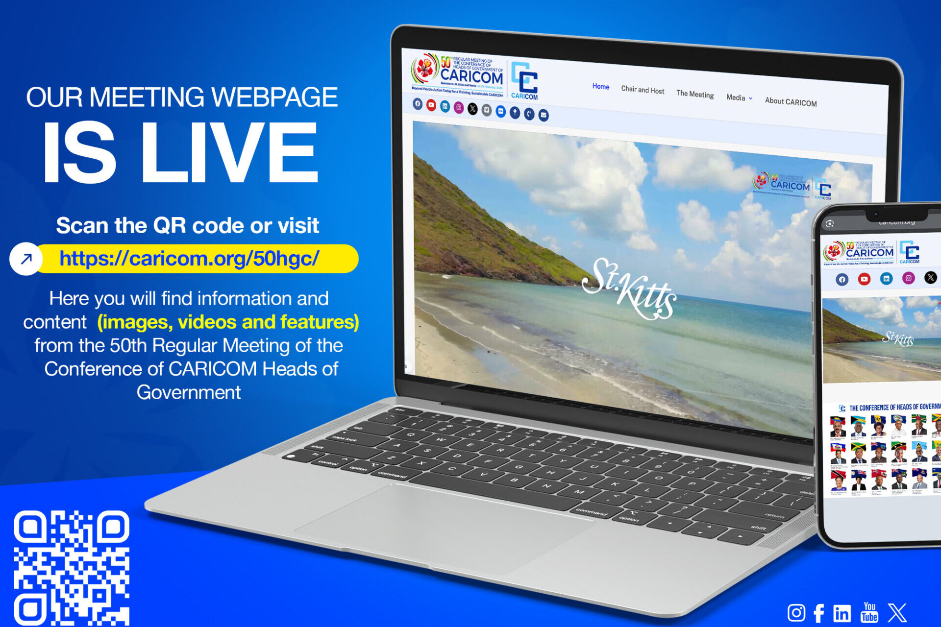 CARICOM launches public info hub for 50th conference of heads meeting