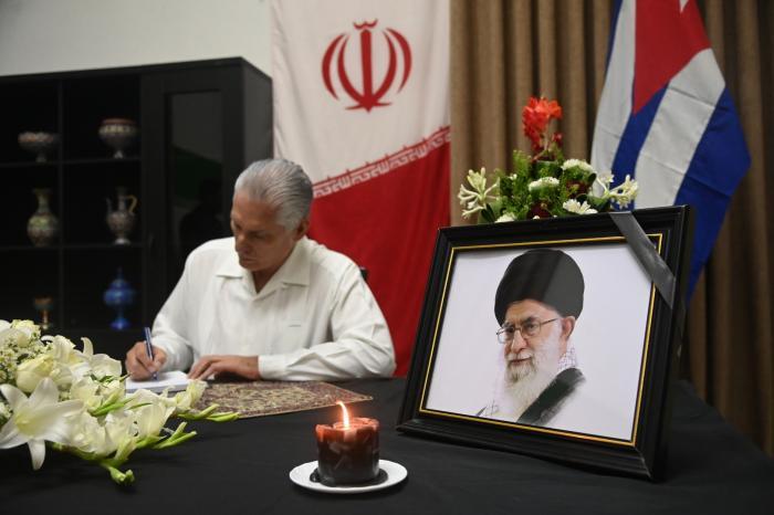 Cuban President signs book of condolences in honor of Grand Ayatollah Ali Khamenei