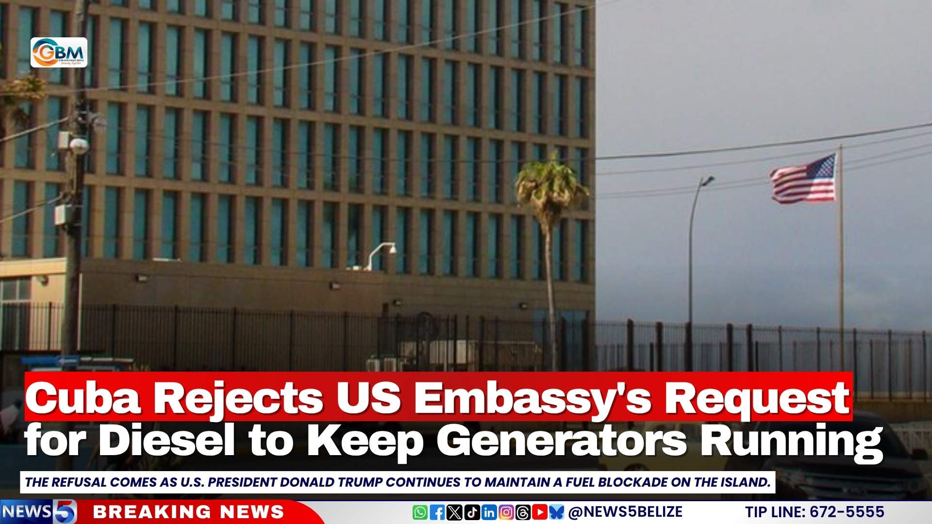 Cuba Rejects US Embassy’s Request for Diesel to Keep Generators Running