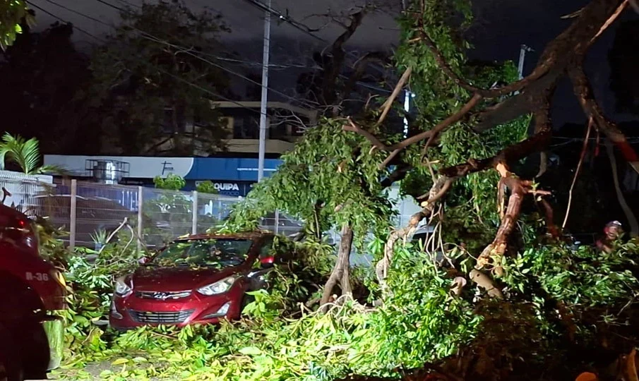 Gazcue hit hard by sudden storm, dozens of vehicles affected