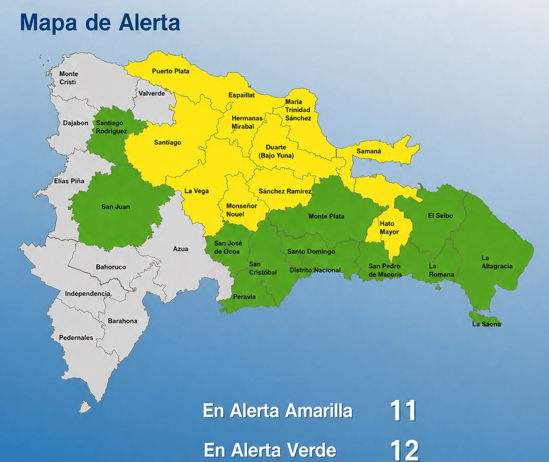 Eleven provinces under Yellow Alert due to rain and flood risk