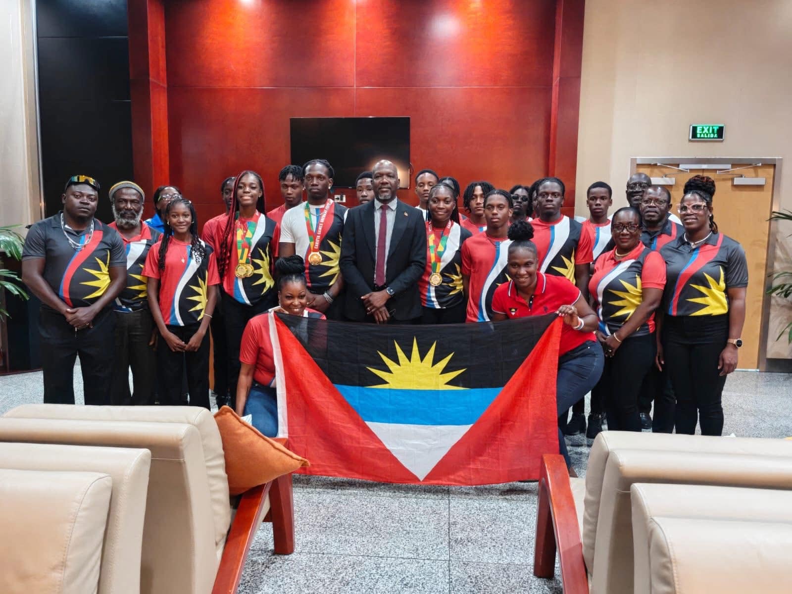 Sports Minister Hails CARIFTA Medalists as Team Returns Home