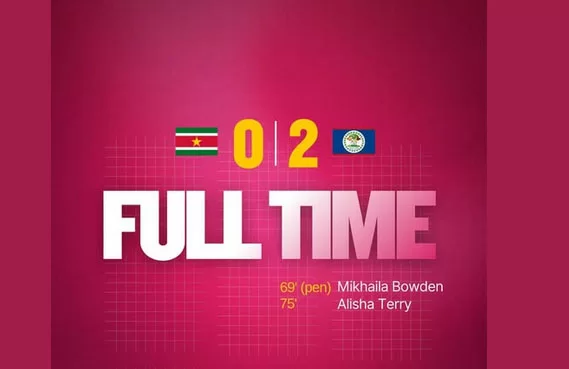 Surinaamse vrouwen verliezen van Belize na sterke eerste helft
