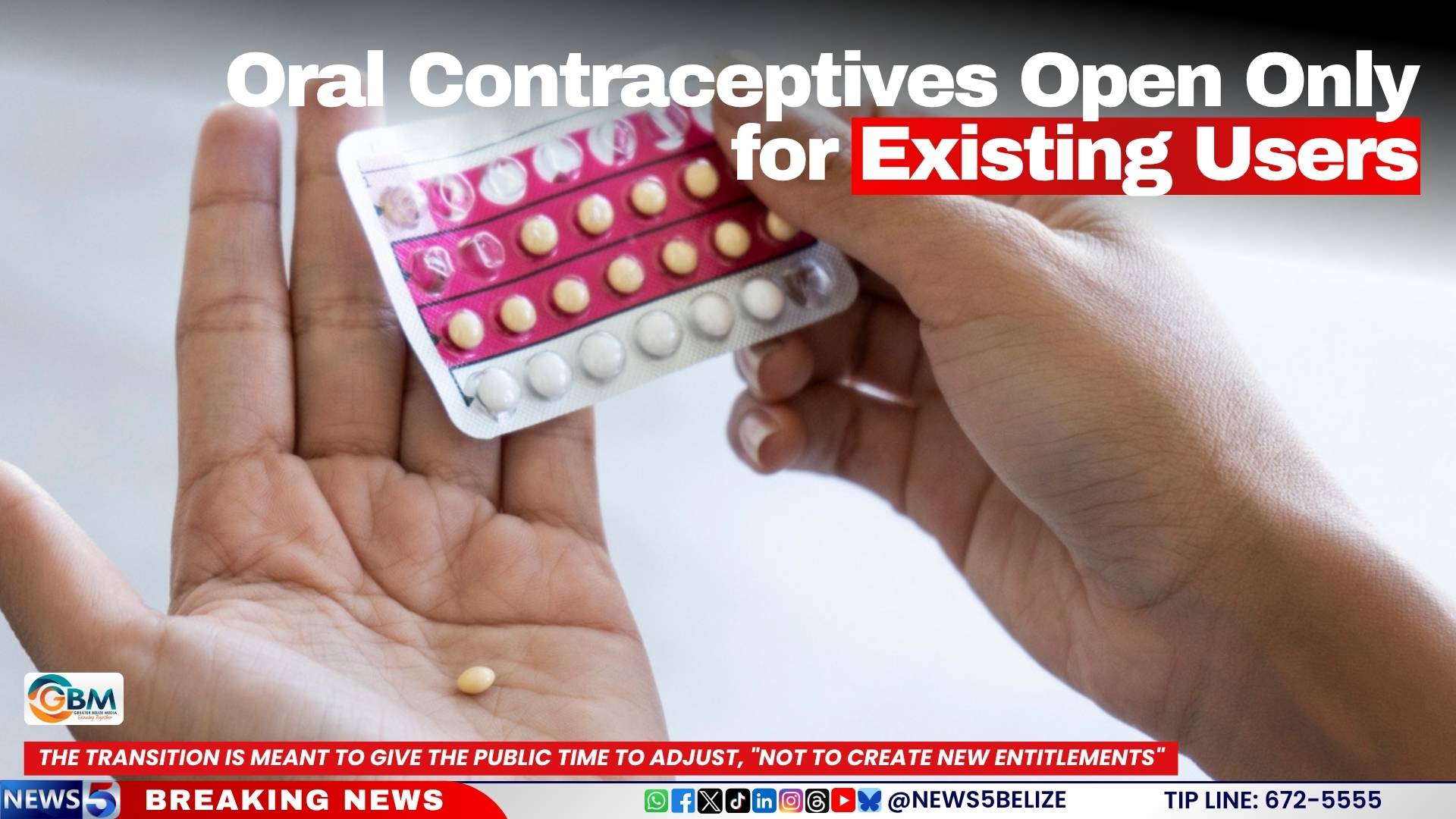 Oral Contraceptives Open Only for Existing Users