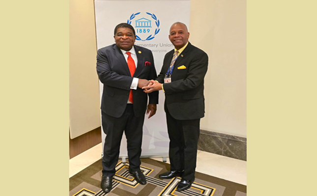 Nevis’ Hon. Eric Evelyn pays Courtesy Call on IPU Secretary General Martin Chungong