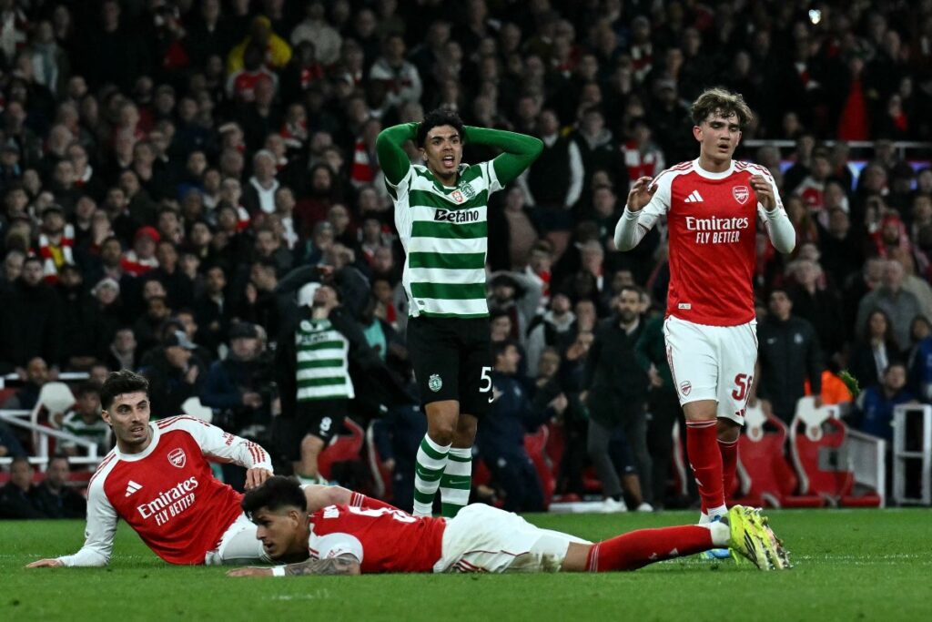 Arsenal survive tense Sporting stalemate to reach Champions League semis