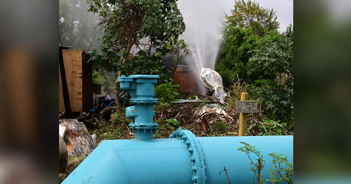 WASA repairing leak at Beetham