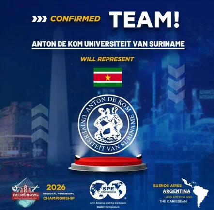 AdeKUS Student Chapter vertegenwoordigt Suriname tijdens PetroBowl 2026 in Argentinië