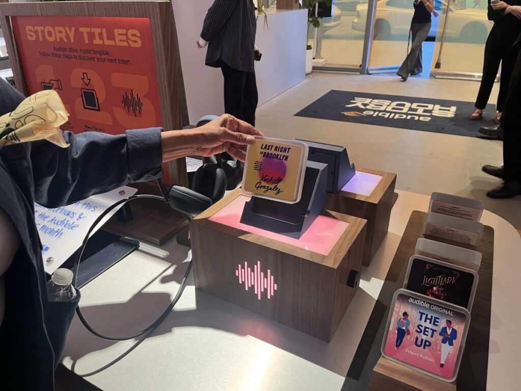 ‘Bookless bookstore’: audio-only book shop opens in New York