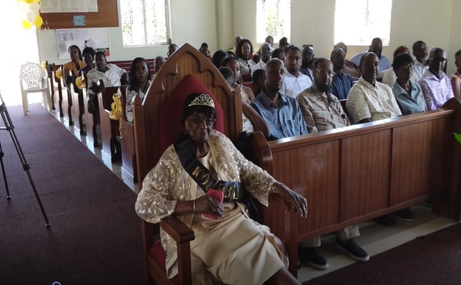 Nevis Celebrates Newest Centenarian Ernestine Alberta France Wilks at Thanksgiving Service