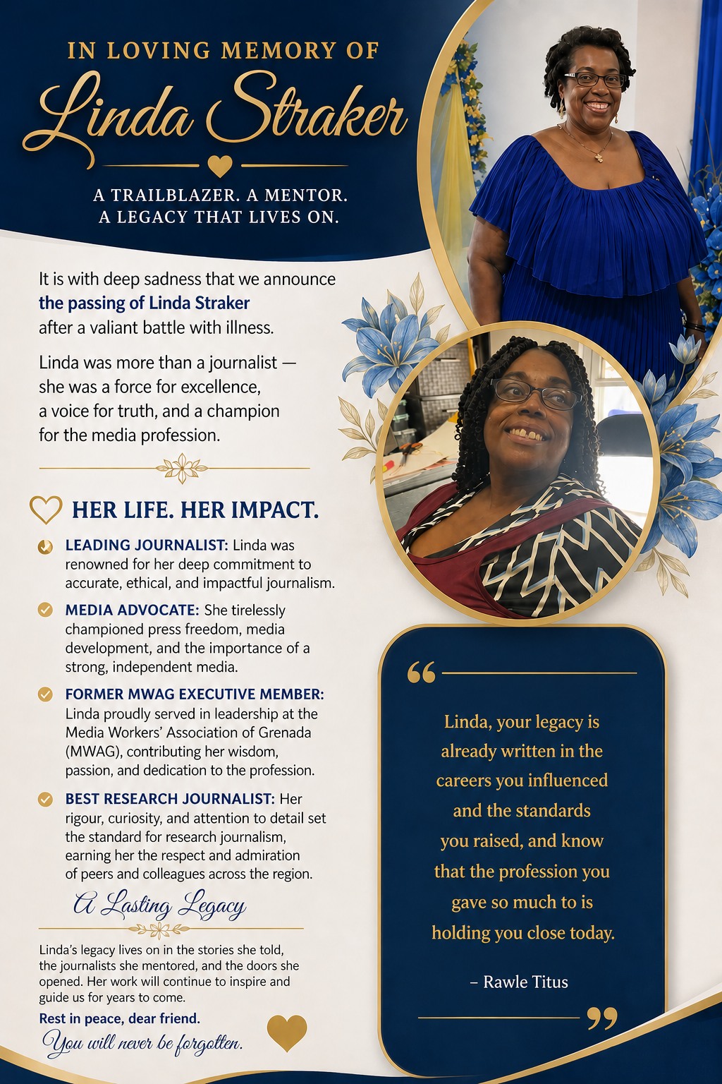 In loving memory of Linda Straker