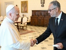 FLASH – Historic meeting between Haiti’s PM Fils Aimé and Pope Leo XIV