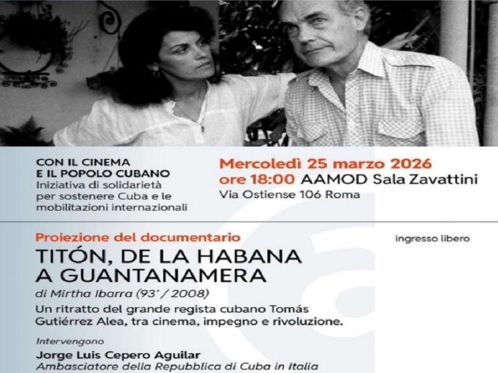 Italy: AAMOD holds cultural event in solidarity with Cuba