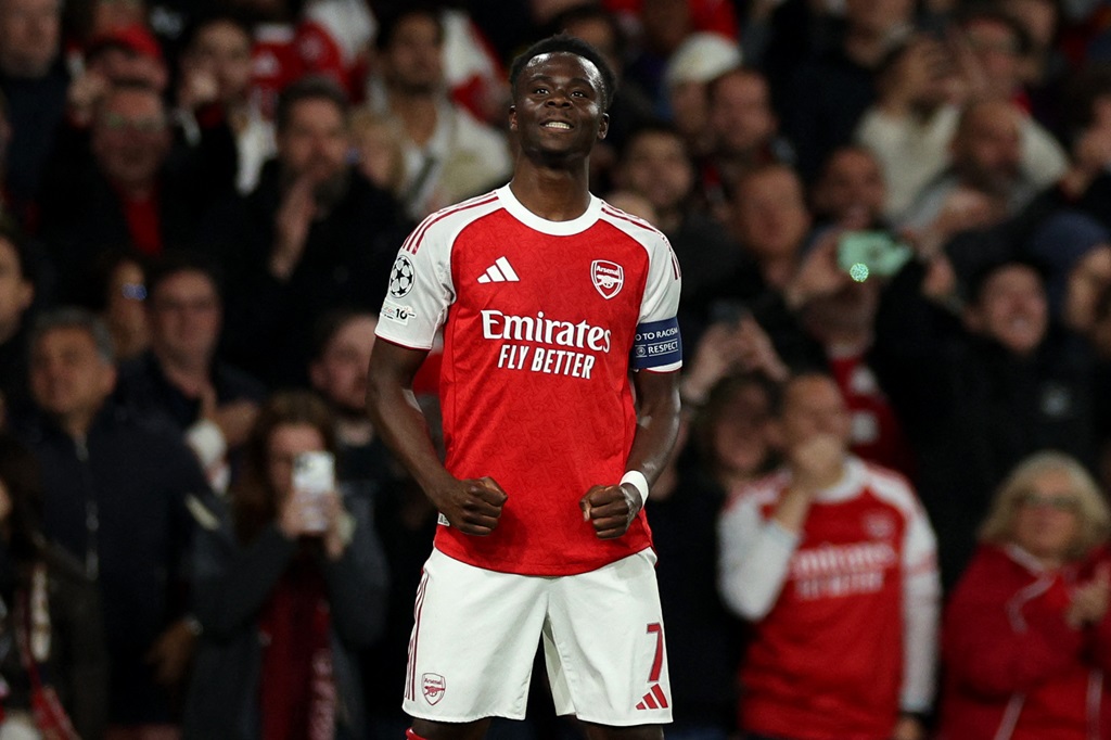 Saka ends Arsenal’s 20-year wait to reach Champions League final