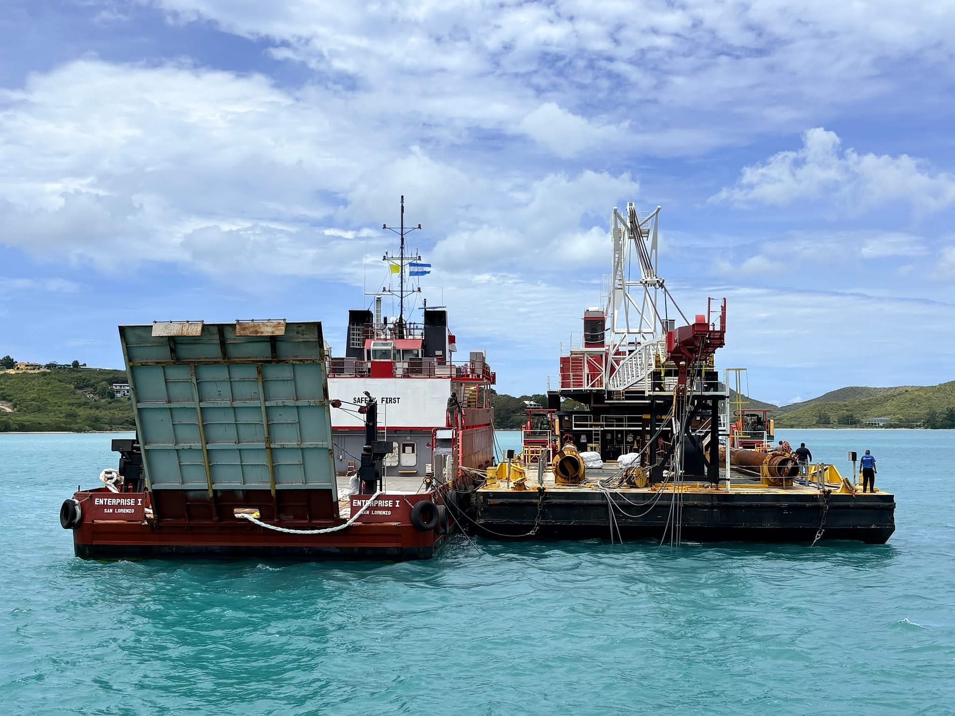 Dredging Barge Arrives in Antigua for Crabbs Peninsula Energy Project