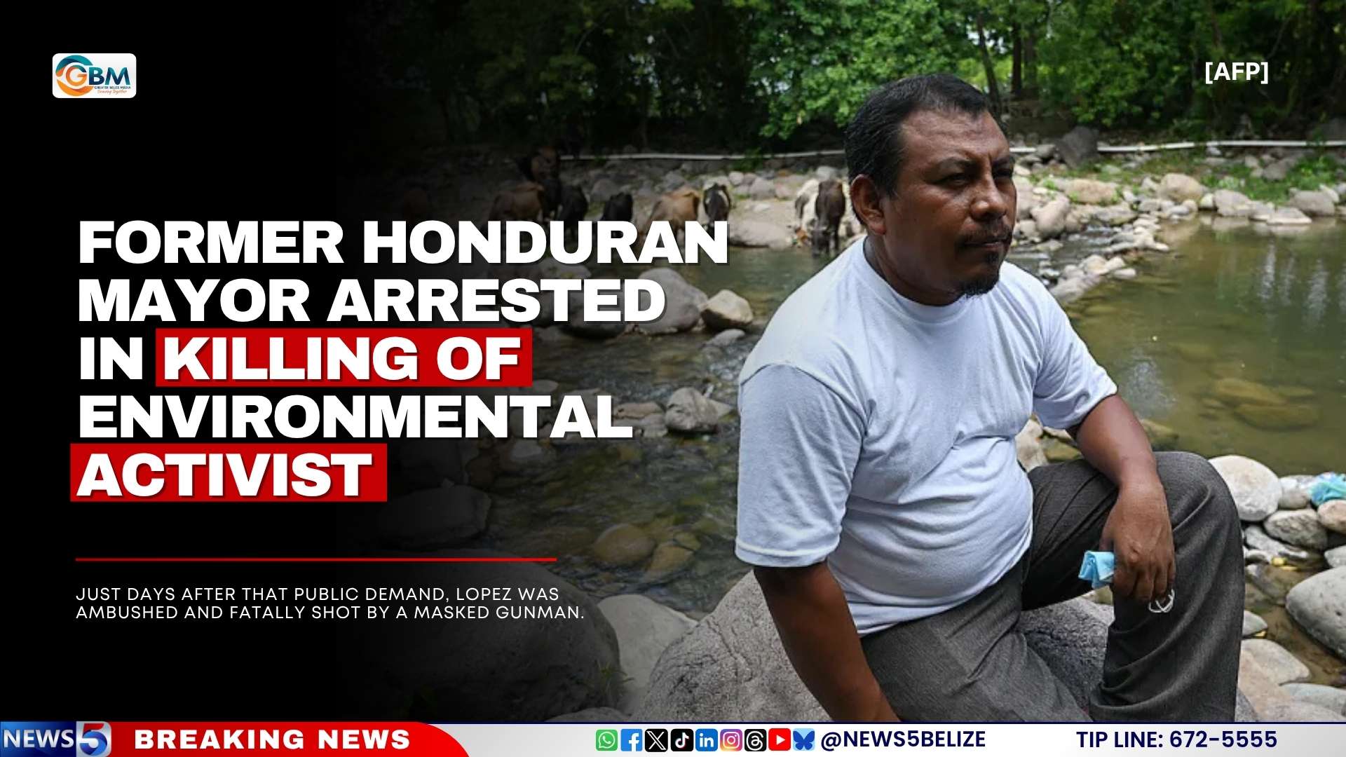 Former Honduran Mayor Arrested in Killing of Environmental Activist