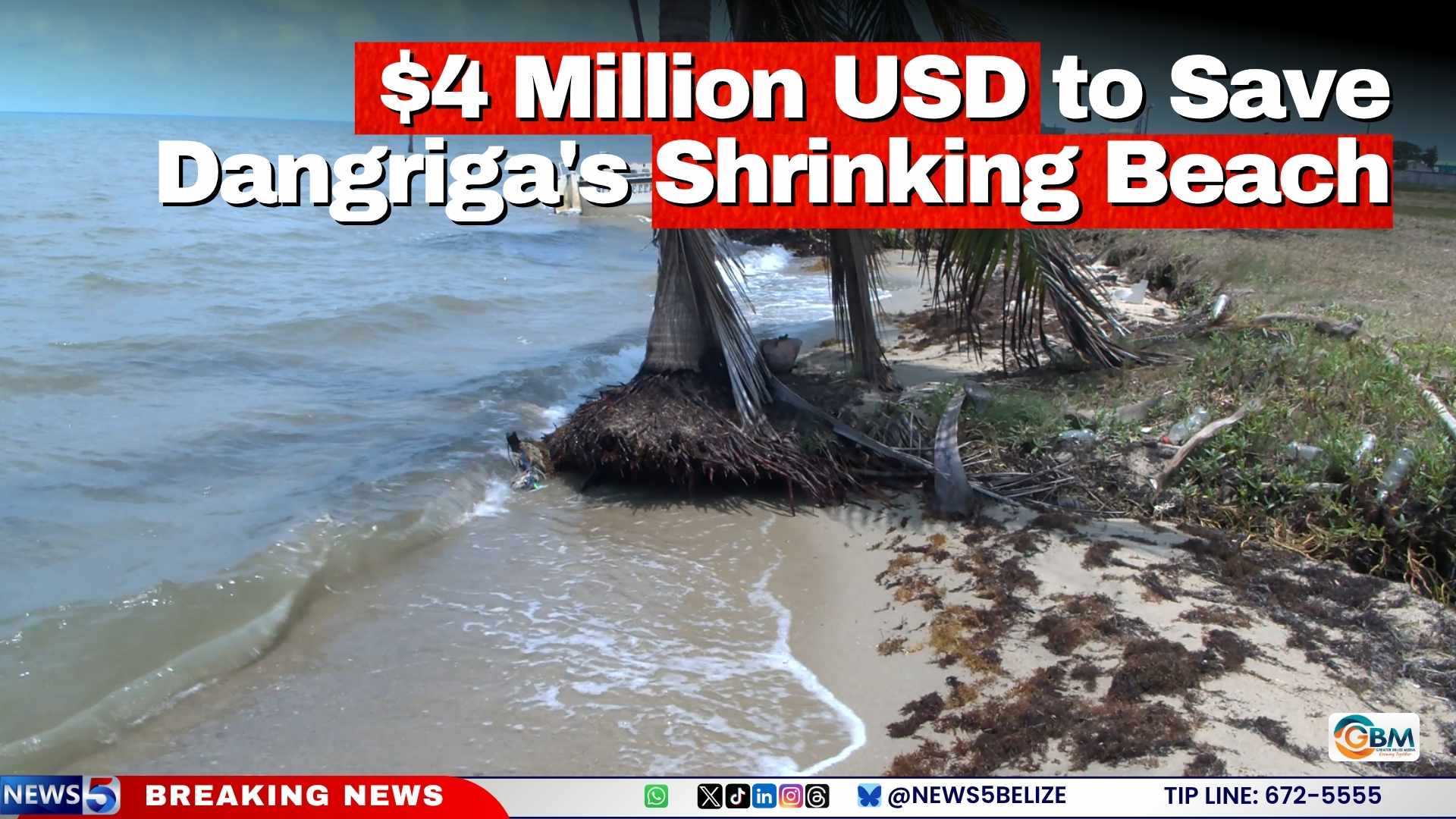 $4 Million USD to Save Dangriga’s Shrinking Beach