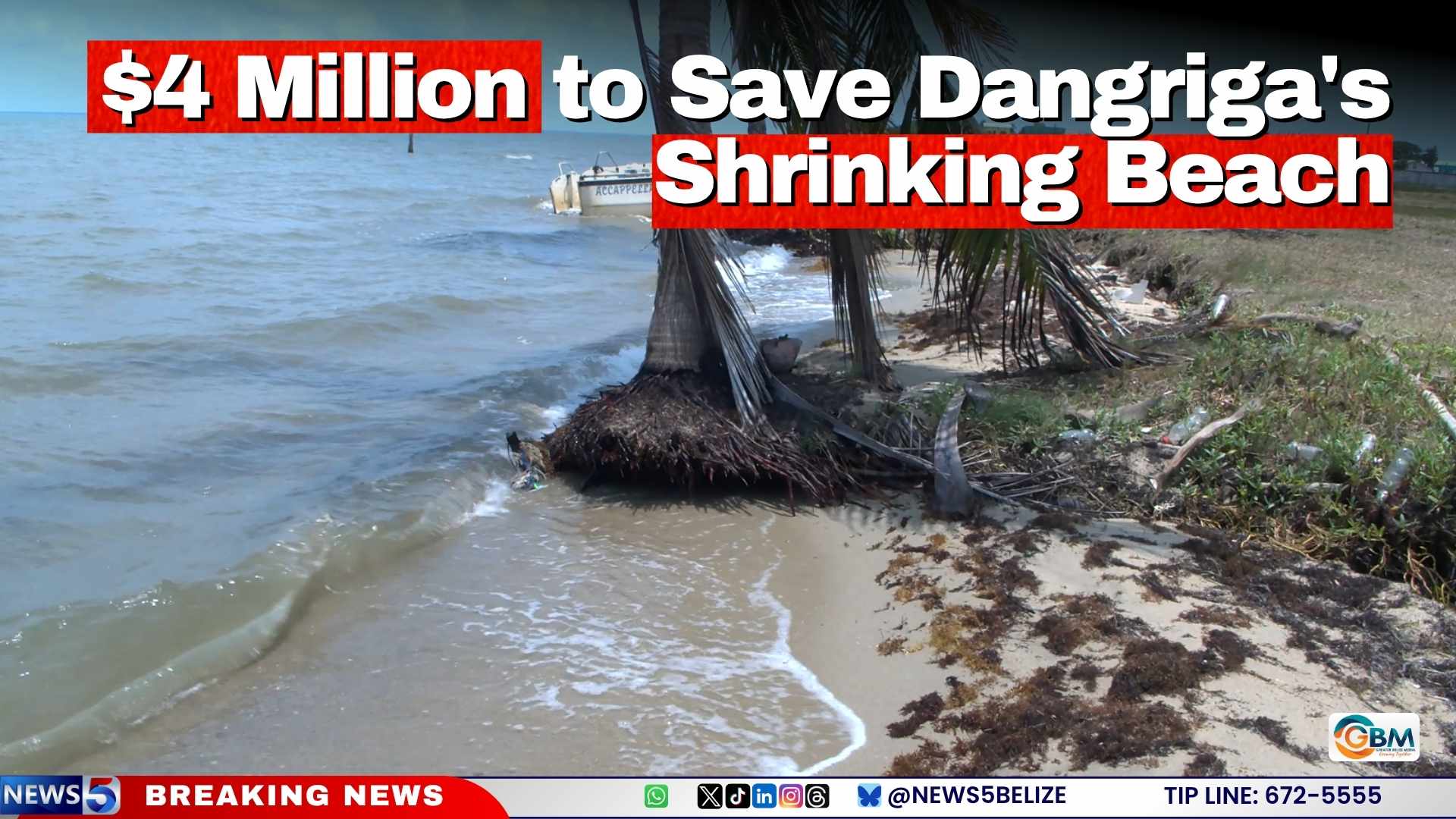 $4 Million to Save Dangriga’s Shrinking Beach
