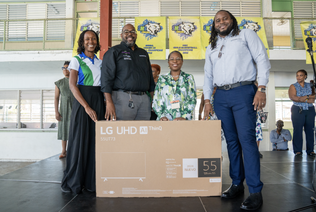 PinderHope Enterprises’ directors donate TVs to former school, encourage alumni support