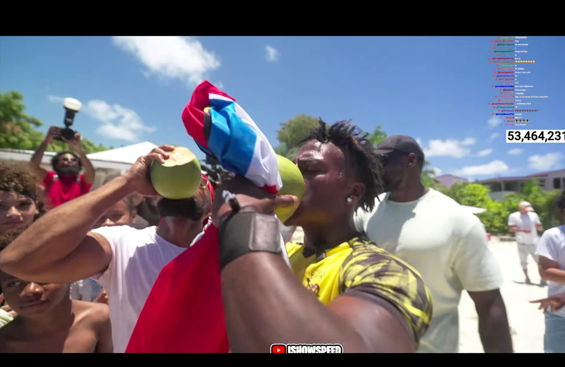 WATCH: IShowSpeed downs a whole coconut in one breath