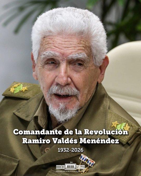 Díaz-Canel: “The passing of Commander of the Revolution, Ramiro Valdés Menéndez, is deeply painful, like the loss of a father”