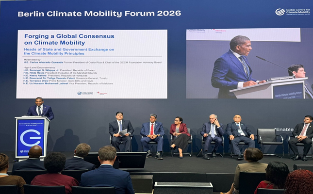 Prime Minister Drew Calls for Climate Justice and Community-led Solutions at Climate Mobility Forum in Berlin, Germany